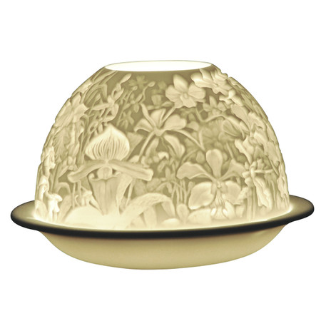 3234 Bernardaud Orchids Lithophane Votive Candle