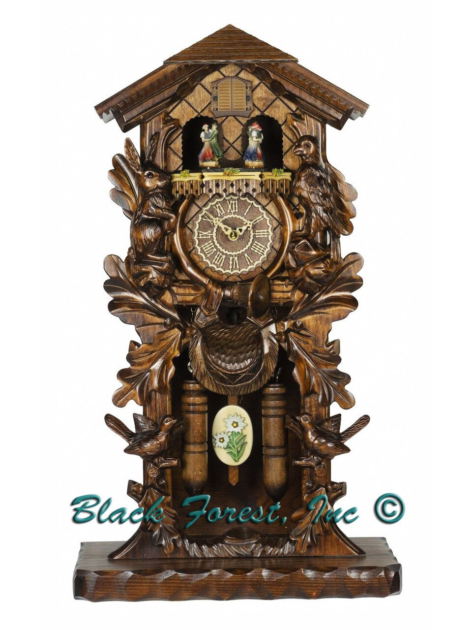 386QMT Quartz Mantle Musical Cuckoo Clock