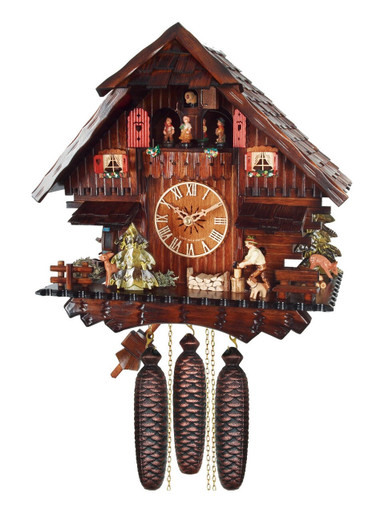 474-8MT 8 Day Wood Chopper German Cuckoo Clock