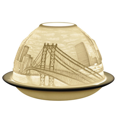 21434 Bernardaud Porcelain New York Lithophane Votive Candle