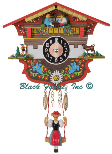 143KSQ Quartz Swinging Lady See Saw Miniature Clock