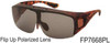 Sunglasses Flip Up Cover Over Polarized Lenses Dark 7668