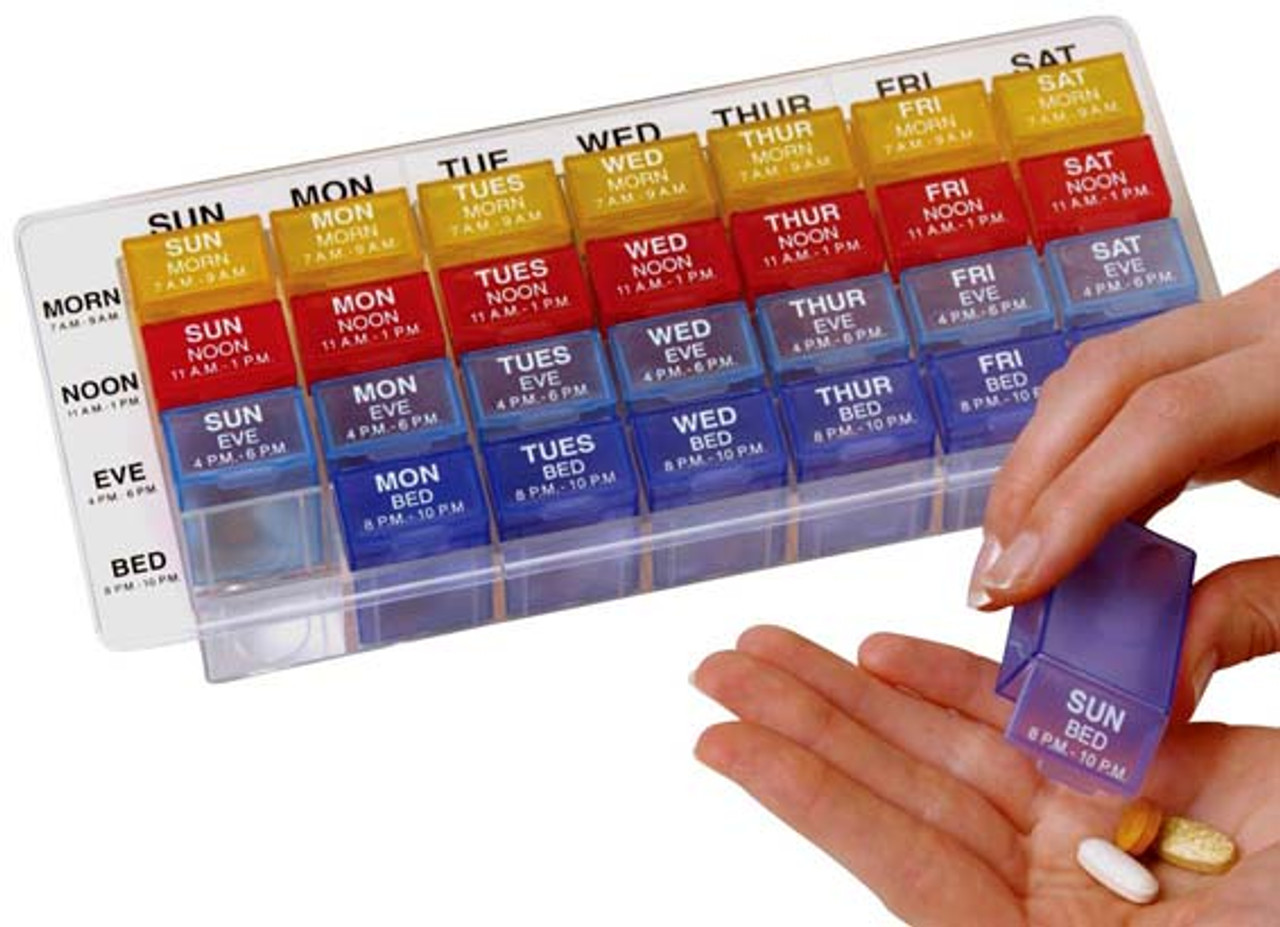 Very popular pill organizer.