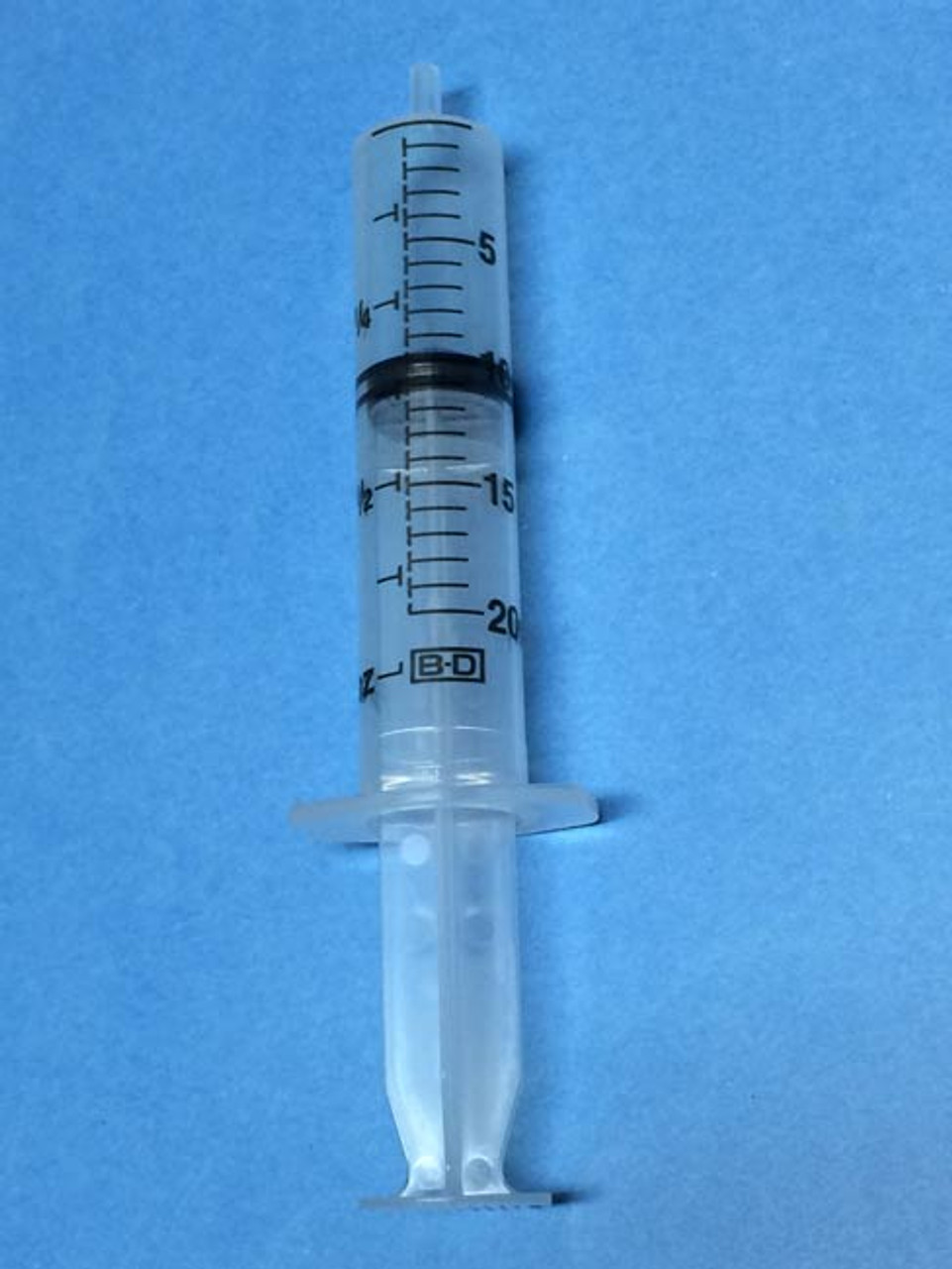20cc 20ml size syringe.   Available in both Leur Lock and Slip Tip.