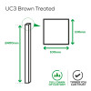 Brown UC3u Treated Fence Post 100 x 100mm