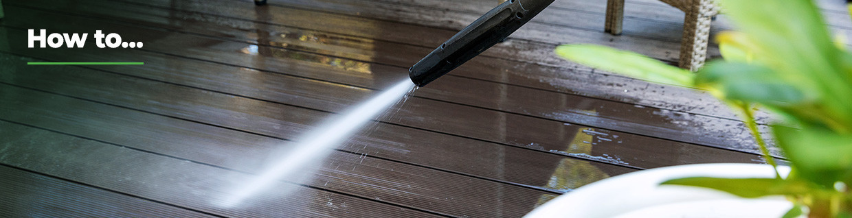 Cleaning composite decking