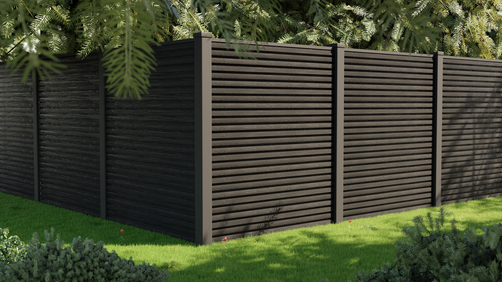 Talasey Piranha Vertical Slatted Retro Fit Composite Fence Kit Antique ...