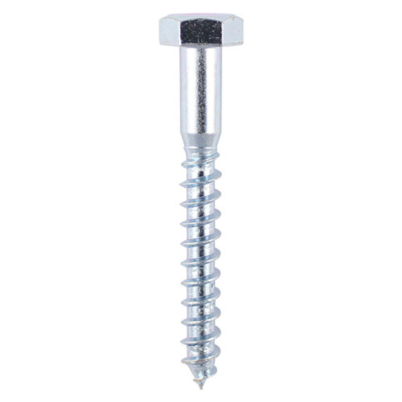 Image of Timco Coach Screws Hex Zinc DIN571 8 x 100mm (5 Pack) 08100CSCP