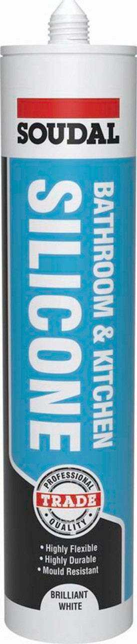 Product image for Soudal Bathroom & Kitchen Sanitary Silicone White 290ml
