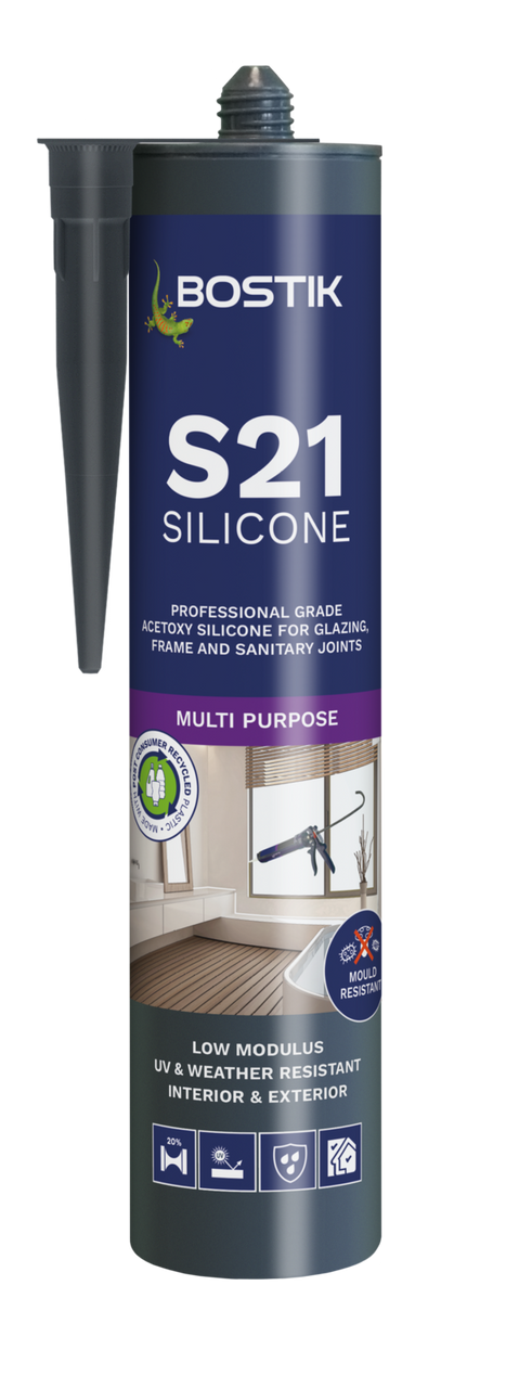 Product image for Bostik Pro Sealant S21 Multi-Purpose Silicone White 310ml