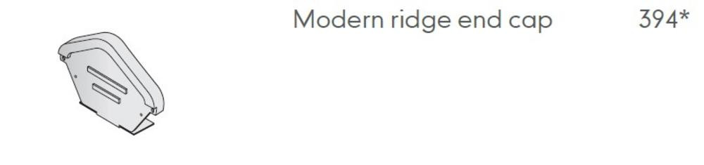 Marley Modern Ridge End Cap Grey - Howarth Timber & Building Supplies