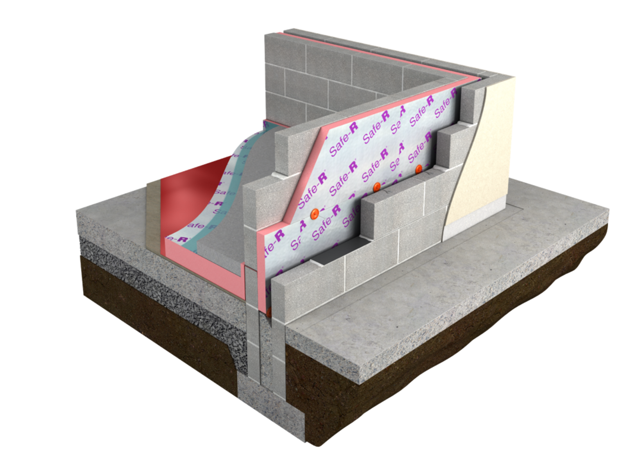 Unilin Safe-R Cavity Wall Insulation PIR Board 1200 x 450 x 75mm