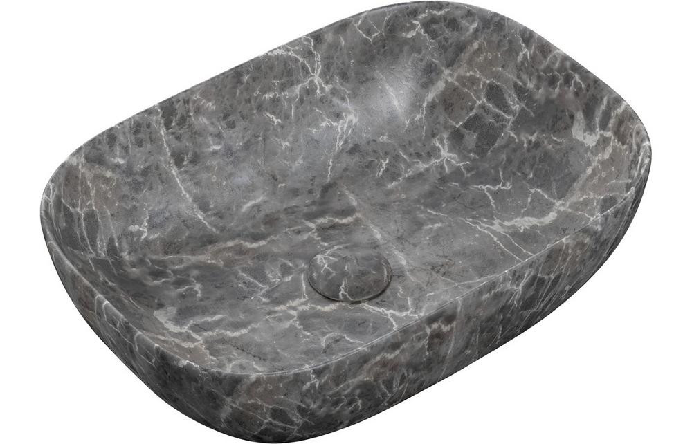 Avari Leto 460x330mm Ceramic Washbowl Grey Marble Effect - Howarth ...