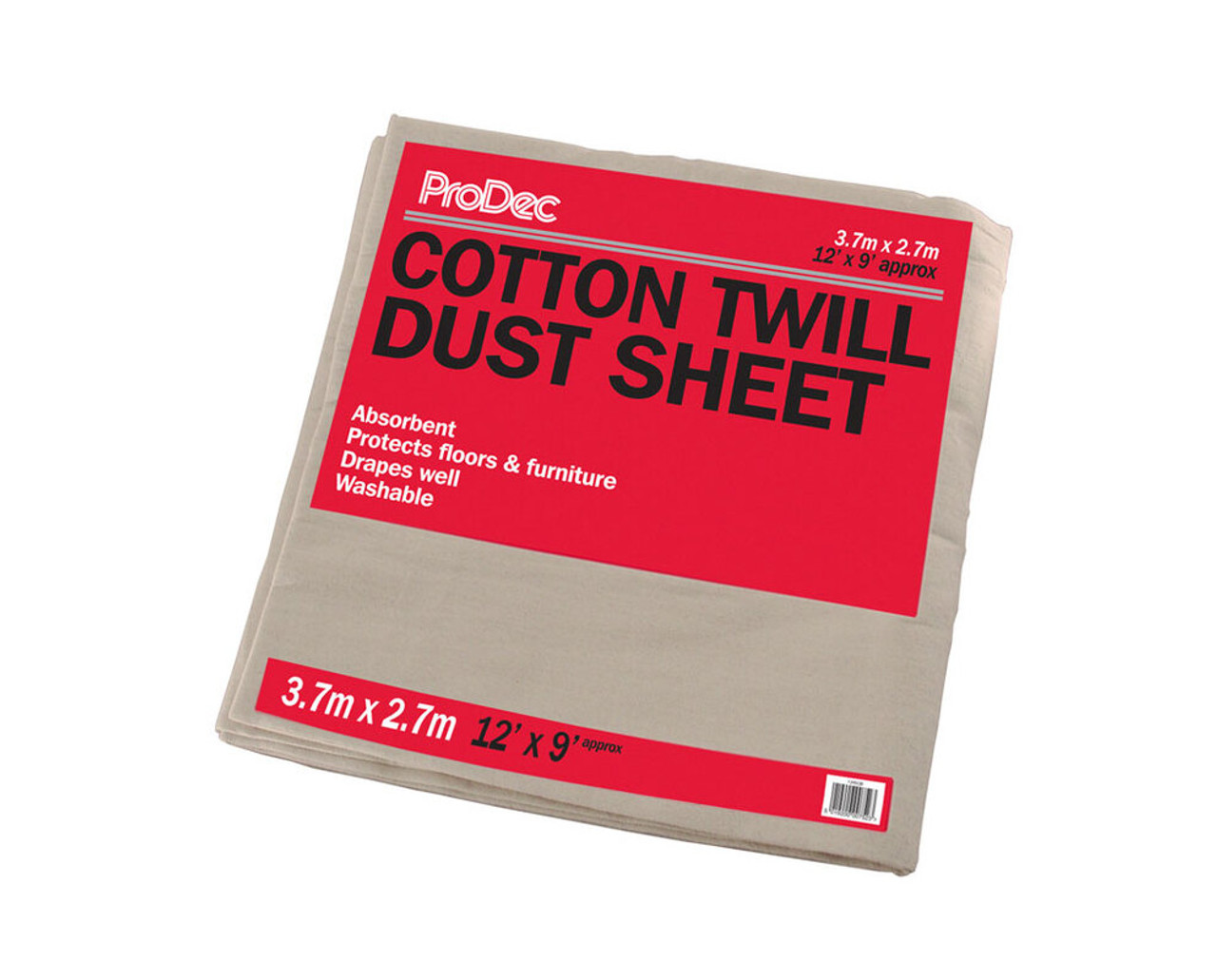 Product image for Prodec Dust Sheet Cotton Twill 2.7x3.7mtr