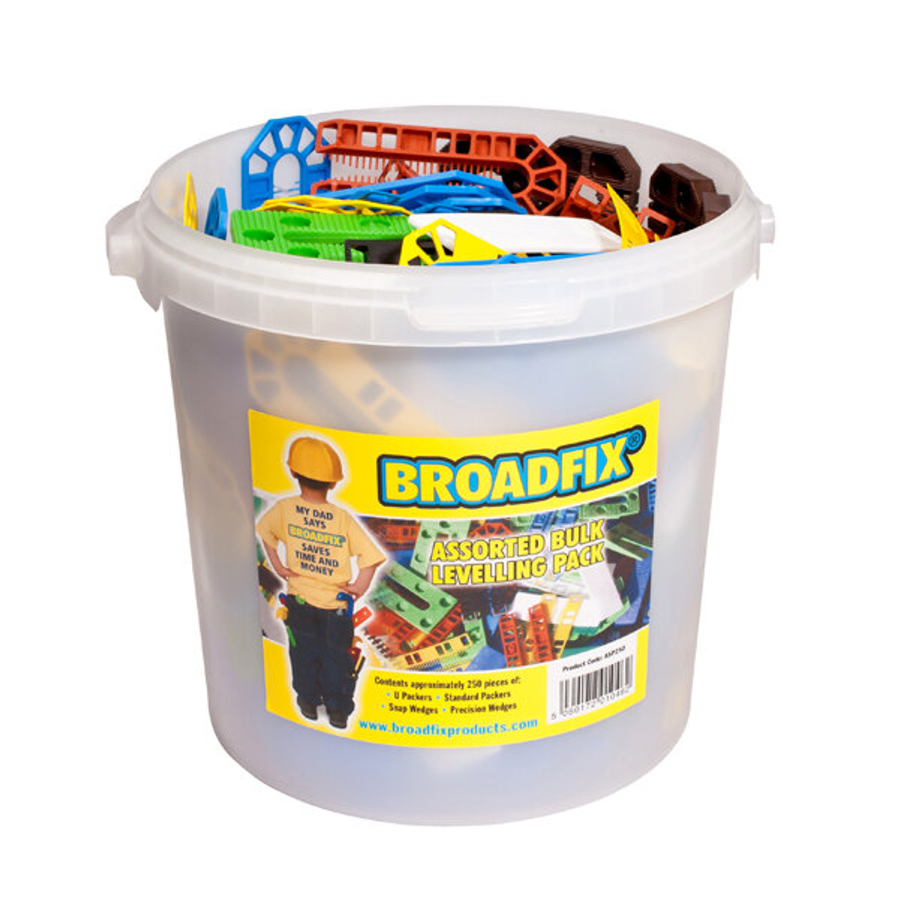 Image of Broadfix Mixed Assorted Levelling Tubs (150 Pack) (BAL150)