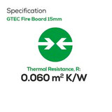 Siniat GTEC Fire Board Plasterboard Tapered Edge 1800 x 900 x 15mm