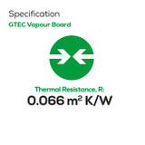 Siniat GTEC Vapour Board Plasterboard Square Edge 1800 x 900 x 12.5mm