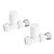 Avari Patterned White Radiator Valves Straight Avari Patterned White Radiator Valves Straight