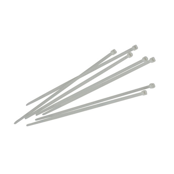 Faithfull White Cable Ties 3.6mm