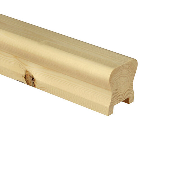 Burbidge Heavy Duty Timber Handrail for 32mm Spindles Grooved Pine