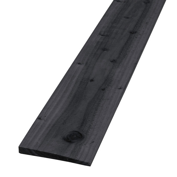 Black Painted Feather Edge Untreated Softwood Cladding 32 x 175mm