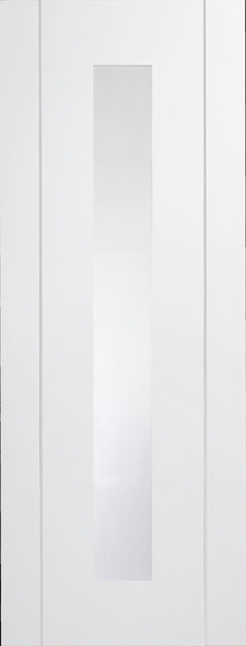 XL Forli Internal Fully Finished White Door with Clear Glass 1981 x 762 x 35mm (30 Inch)
