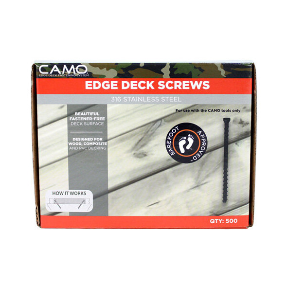 Camo Deck Screws 60mm Stainless Steel with 1 Driver Bit Pack of 500
