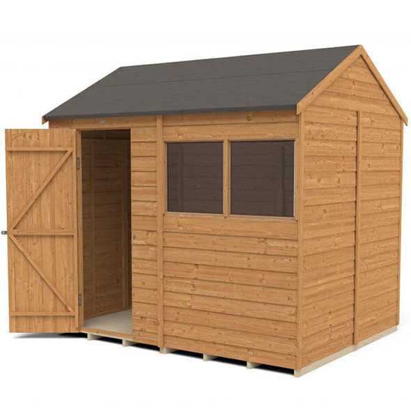 Forest Garden Shed Overlap Dip Treated Reverse Apex 8'x6