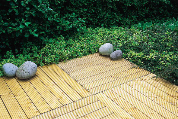 Forest Garden Decking UC3u Treated Patio Deck Tile
