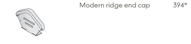 Marley Modern Ridge End Cap Grey - Howarth Timber & Building Supplies