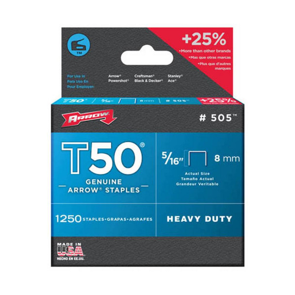 T50 8mm Arrow Staples (Pack of 1250) | Howarth Timber
