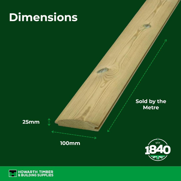 Loglap Timber External Cladding 25 x 100mm | Howarth Timber