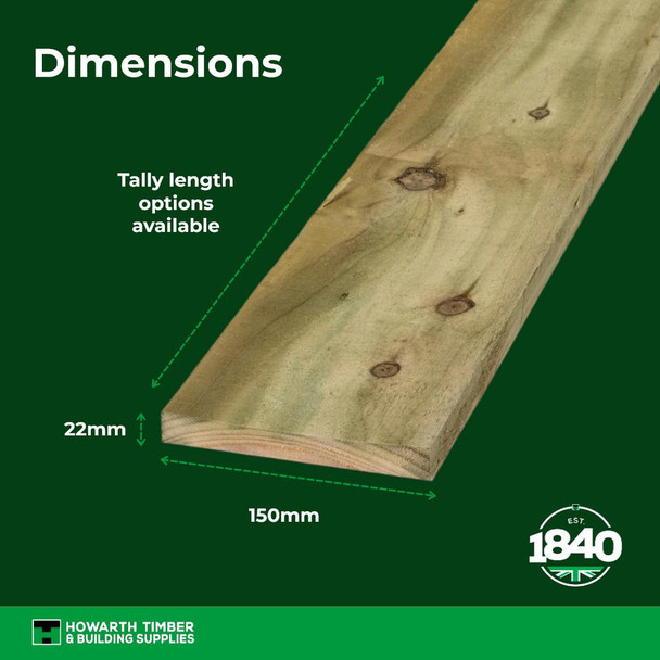 22mm x 150mm Treated Timber Carcassing | Howarth Timber