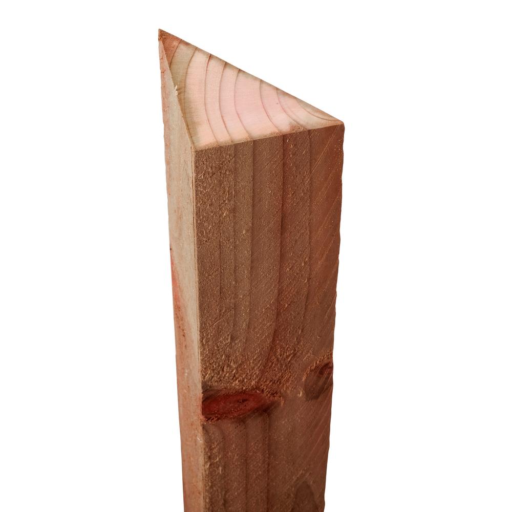 Brown UC3u Treated Arris Fence Rail 75 x 75mm