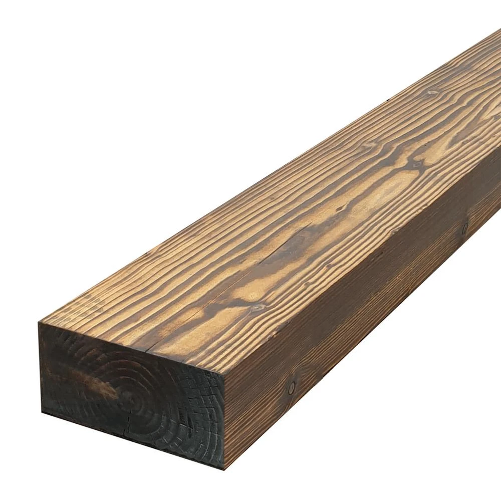Brown Garden Sleeper Charred Brushwood UC3u Treated Sho Sugi FSC 100 x 200 x 2400mm