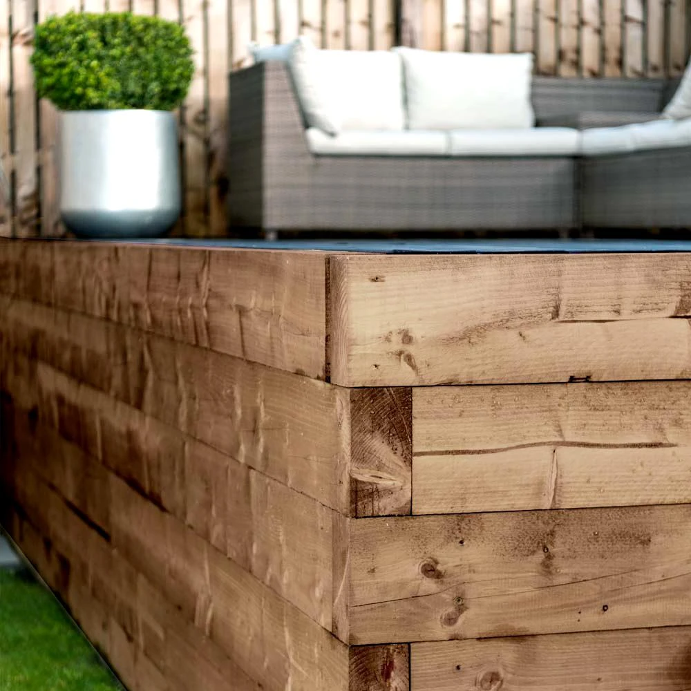 Brown Softwood UC3u Treated Garden Sleeper 95 x 195 x 2400mm