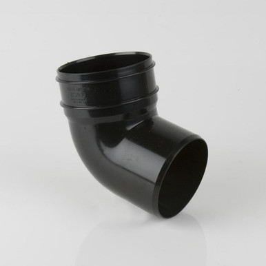 Brett Martin 110mm 112.5' Single Socket Offset Bend Black 190 x 240 x 135mm | Howarth Timber