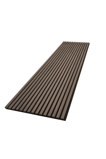 Acoustic Slat Wall Panel Smoked Oak 2400 x 605mm | Howarth Timber