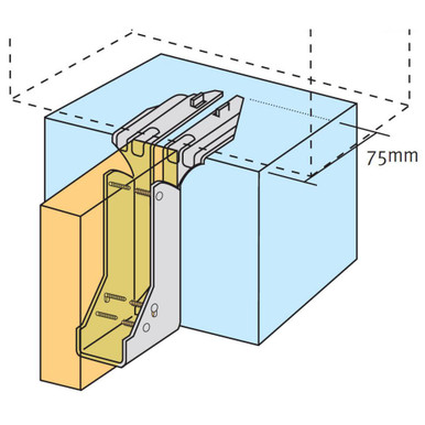 Expamet Single Piece Joist Hanger 47 x 125mm