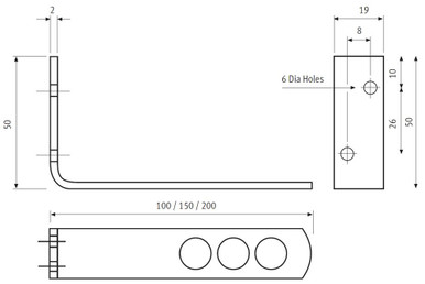 Galvanised Safe Edge Frame Cramp - 150 x 50mm