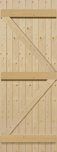 JB Kind External Softwood Boarded Framed Ledged & Braced Shed Door 762mm x 1981mm PFLB262