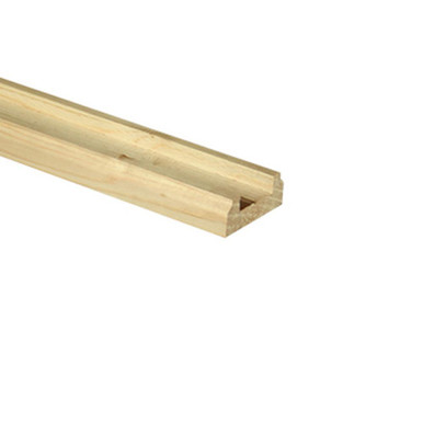 Big Timber Rails 2400mm x 55mm x 22mm Grooved Pine Timber Baserail for 32mm Spindles ...
