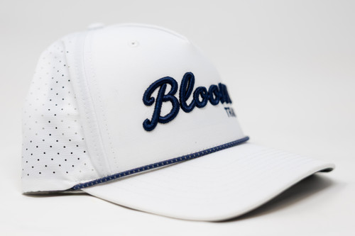 White, Navy Cursive Richardson - 355