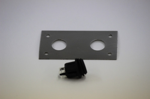 Dual Switch Plate   SS (Rocker Switch Not Included)