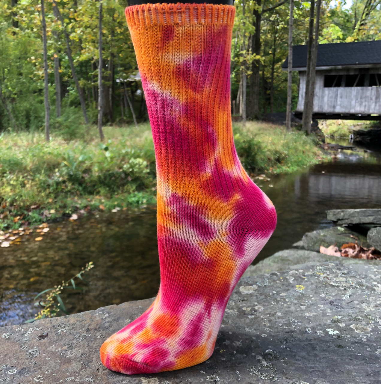 レッグウェアPMO TIE-DYE SOCKS #1 RED タイダイ ソックス