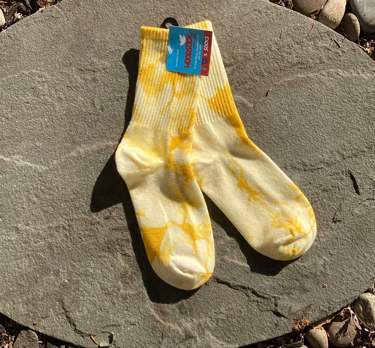 Yellow Tie Dye - Unisex Socks - Woodsock