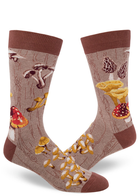 Mushrooms, Heather Mushroom - Men's Socks 
MOD Socks