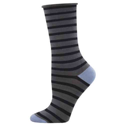 Sailor Stripe, Charcoal- Women's Bamboo Socks
Socksmith