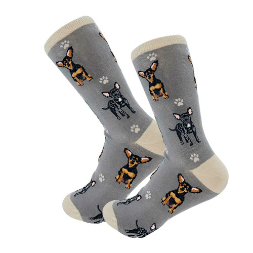 Chihuahua, Black, Happy Tails - Unisex Socks 