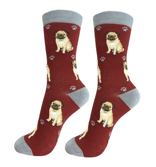 Pug, Happy Tails - Unisex Socks